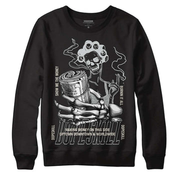 Jordan 1 Retro Low OG Black Cement DopeSkill Sweatshirt Show Me The Money Graphic Streetwear - Black