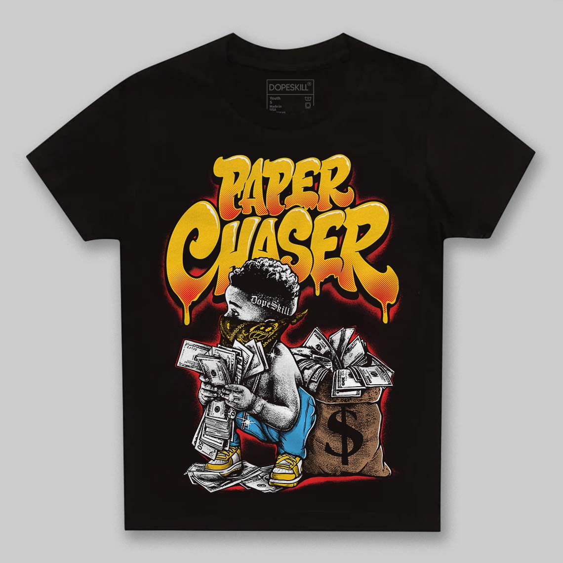 Yellow Sneakers DopeSkill Toddler Kids T-shirt Paper Chaser Boy Graphic Streetwear - Black