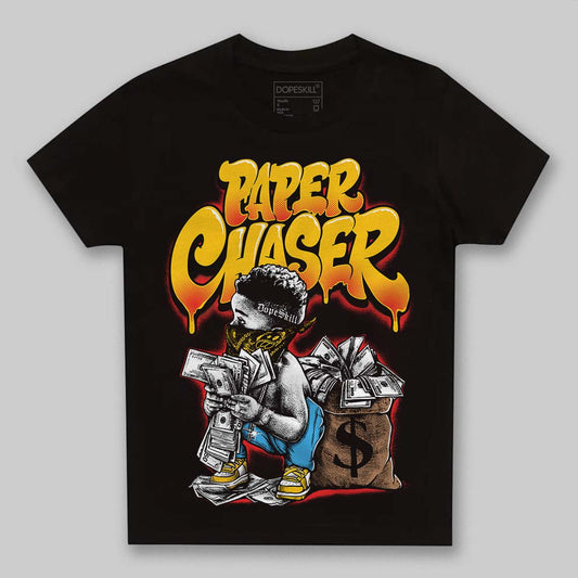 Yellow Sneakers DopeSkill Toddler Kids T-shirt Paper Chaser Boy Graphic Streetwear - Black