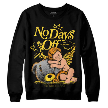 Jordan 4 Thunder DopeSkill Sweatshirt New No Days Off Graphic Streetwear - Black