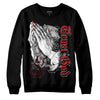 Jordan 12 “Red Taxi” DopeSkill Sweatshirt Trust God Graphic Streetwear - Black