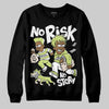 Jordan 5 “Luminous Green” DopeSkill Sweatshirt No Risk No Story Graphic Streetwear - Black
