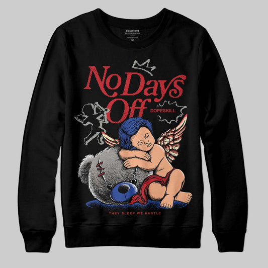 Jordan 4 “Rare Air” DopeSkill Sweatshirt New No Days Off Graphic Streetwear - Black