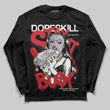 Jordan 5 Retro OG Black Metallic Reimagined DopeSkill Long Sleeve T-Shirt Stay It Busy Graphic Streetwear - black