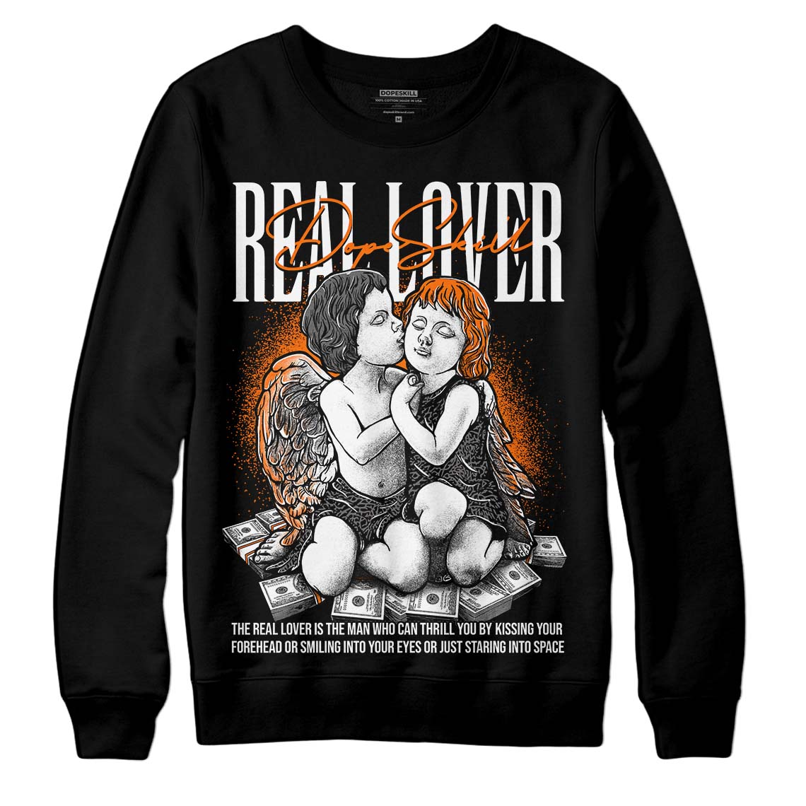 Jordan 3 Retro 'Fear Pack' DopeSkill Sweatshirt Real Lover Graphic Streetwear - Black