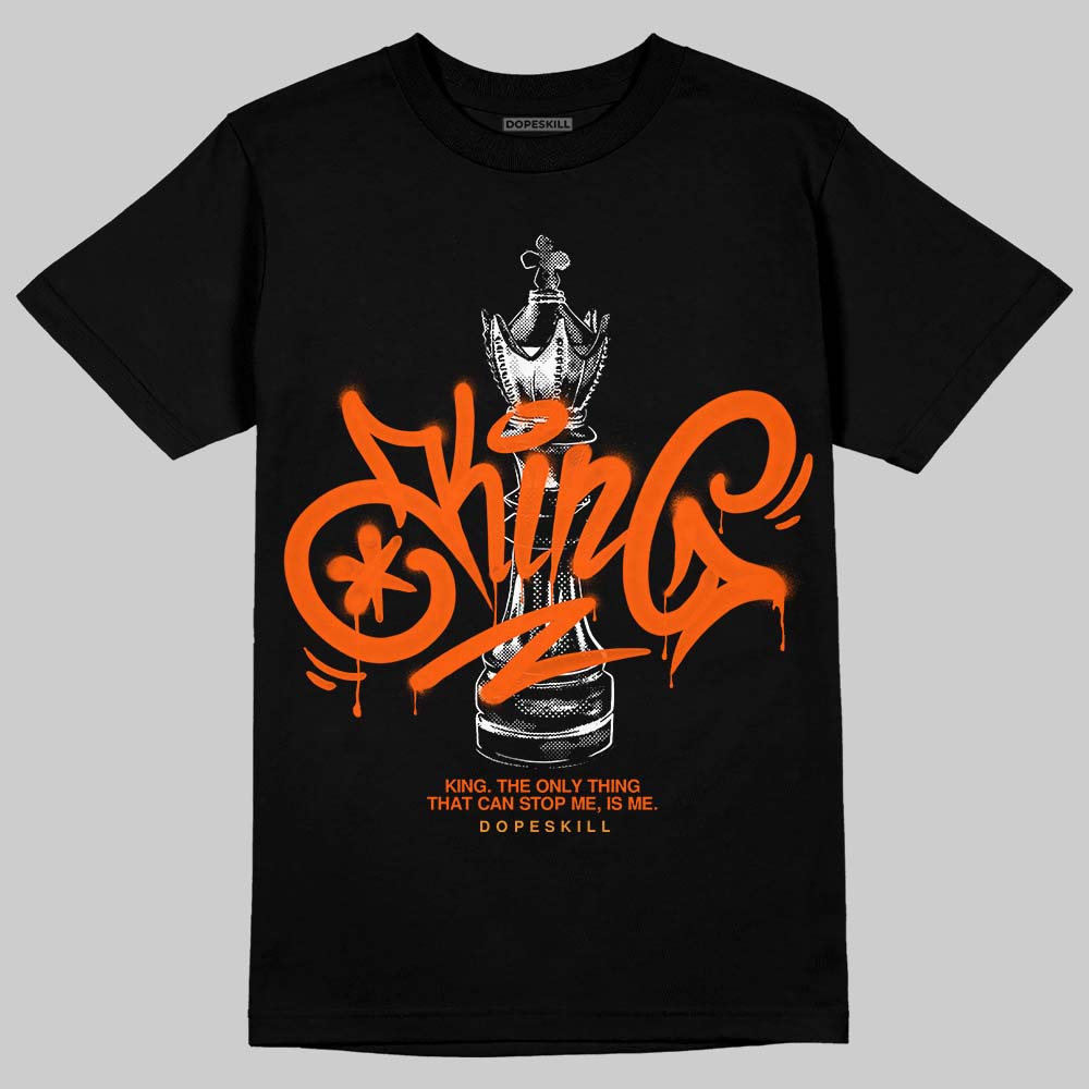 Jordan 12 Retro Brilliant Orange DopeSkill T-Shirt King Chess Graphic Streetwear - Black