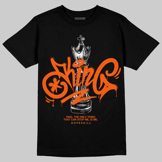 Jordan 12 Retro Brilliant Orange DopeSkill T-Shirt King Chess Graphic Streetwear - Black