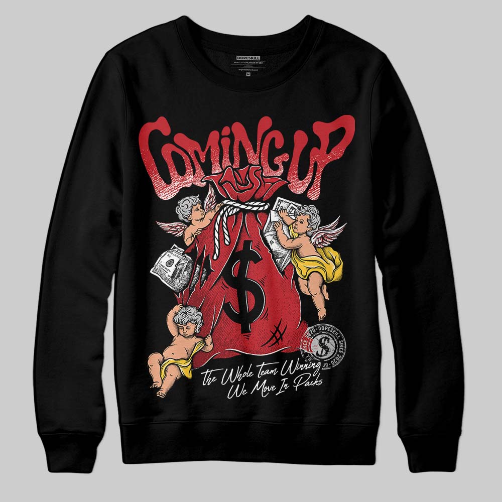 Jordan 14 Retro Ferrari (2025) DopeSkill Sweatshirt Money Bag Coming Up Graphic Streetwear - Black