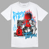 Jordan 2 Low "University Blue" DopeSkill T-Shirt Drip'n Never Tripp'n Graphic Streetwear - White 