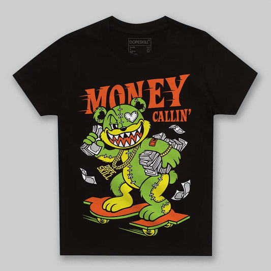 Neon Green Sneakers DopeSkill Toddler Kids T-shirt Money Callin' Graphic Streetwear - black