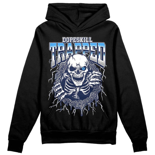 Jordan Spiz’ike Low “White/Obsidian” DopeSkill Hoodie Sweatshirt Trapped Halloween Graphic Streetwear - Black