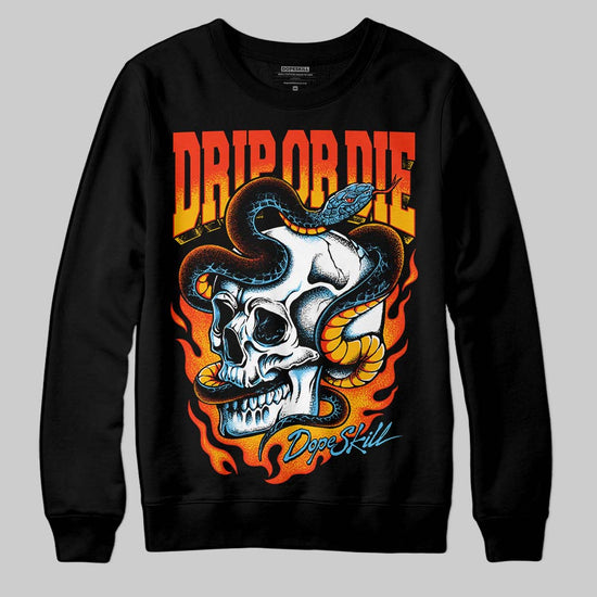 Black and White Sneakers DopeSkill Sweatshirt Drip or Die Graphic Streetwear - black