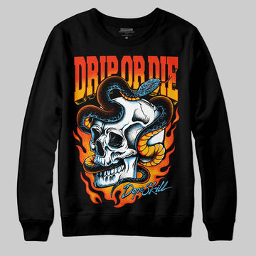 Black and White Sneakers DopeSkill Sweatshirt Drip or Die Graphic Streetwear - black