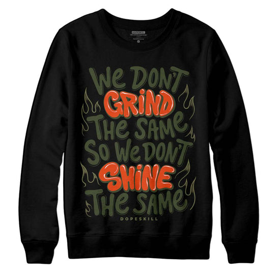 Olive Sneakers DopeSkill Sweatshirt Grind Shine Graphic Streetwear - Black