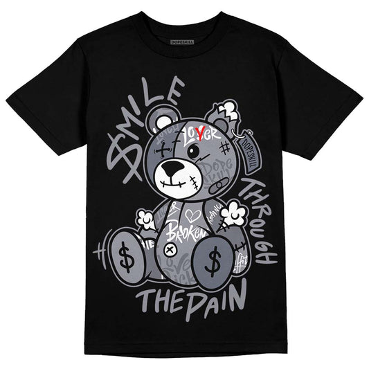 Jordan 14 Retro 'Stealth' DopeSkill T-Shirt Smile Through The Pain Graphic Streetwear - Black