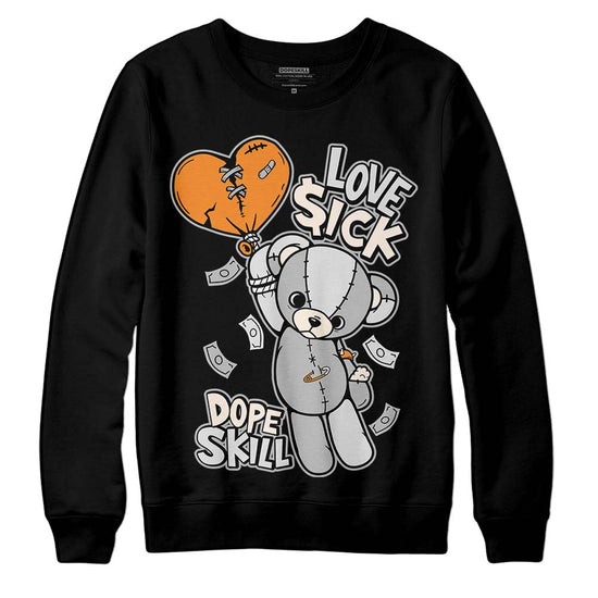 Dunk Low Cool Grey DopeSkill Sweatshirt Love Sick Graphic Streetwear - Black