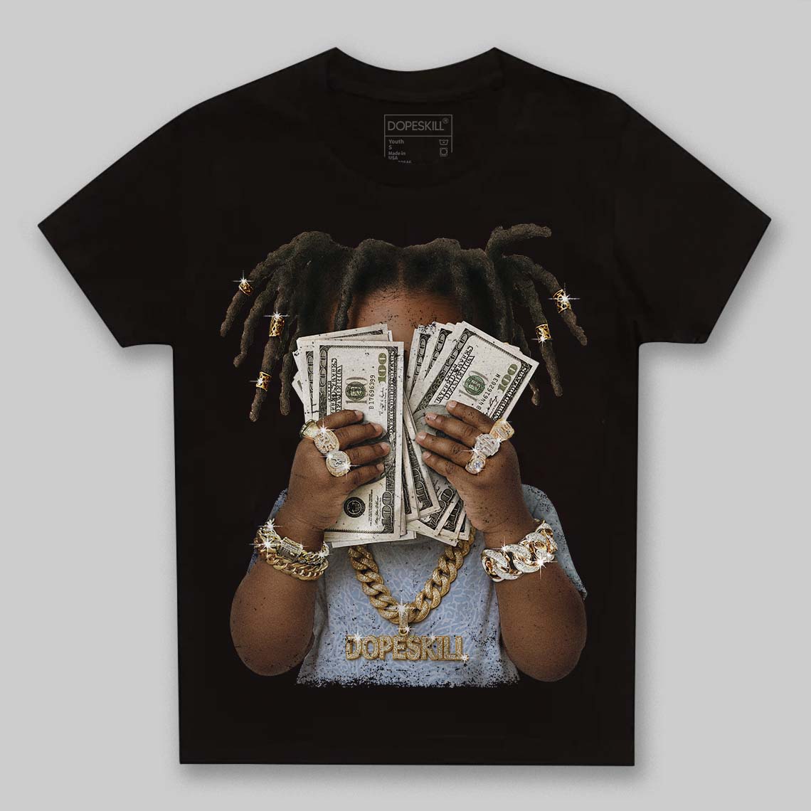 Jordan 3 GS “Cobalt Bliss” DopeSkill Toddler Kids T-shirt Rich Youth Graphic Streetwear - Black