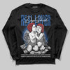 Jordan 3 "True Blue" DopeSkill Long Sleeve T-Shirt Real Lover Graphic Streetwear - Black