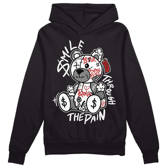 Jordan 1 High OG “Black/White” DopeSkill Hoodie Sweatshirt Smile Through The Pain Graphic Streetwear - Black 