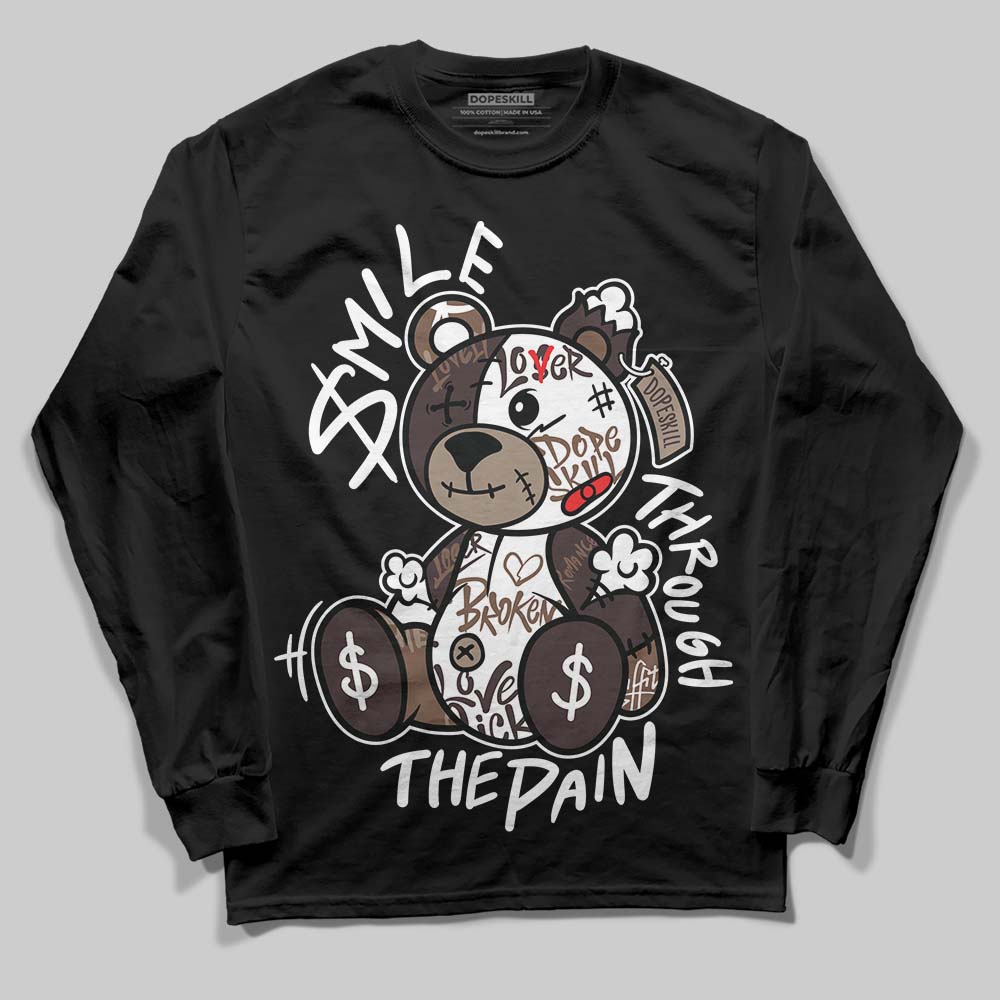 SoleFly x Air Jordan 12 Retro SP 'Cafecito/Baroque Brown' DopeSkill Long Sleeve T-Shirt Smile Through The Pain Graphic Streetwear - Black