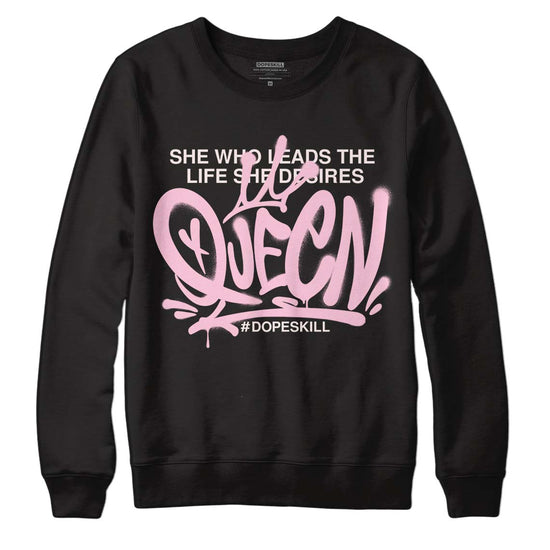 Dunk Low LX Pink Foam DopeSkill Sweatshirt Queen Graphic Streetwear - Black