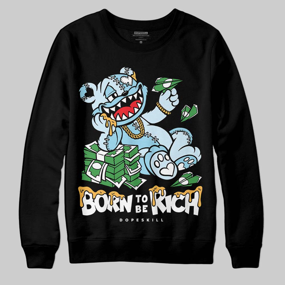 Vans Knu Stack Vintage Satin Dream Blue DopeSkill Sweatshirt Born To Be Rich Graphic Streetwear - Black