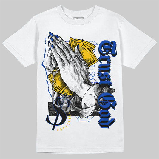 Jordan 14 “Laney” DopeSkill T-Shirt Trust God Graphic Streetwear - White