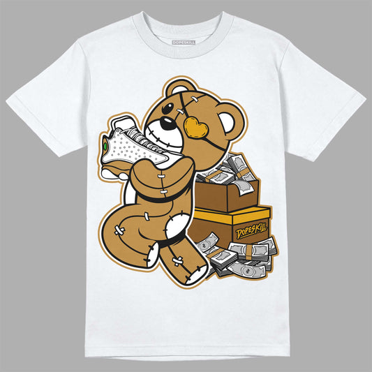 Jordan 13 Wheat 2023 DopeSkill T-Shirt Bear Steals Sneaker Graphic Streetwear - White