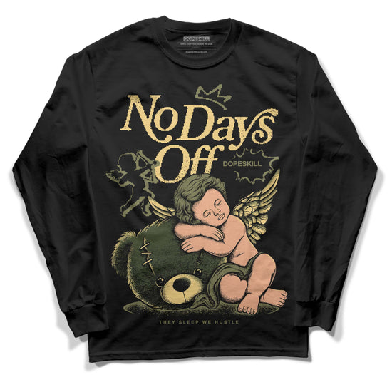 Jordan 4 Retro SE Craft Medium Olive DopeSkill Long Sleeve T-Shirt New No Days Off Graphic Streetwear - Black