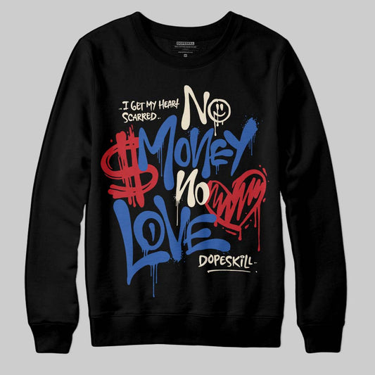 Jordan 1 Low Travis Scott x Fragment DopeSkill Sweatshirt No Money No Love Typo Graphic Streetwear - Black