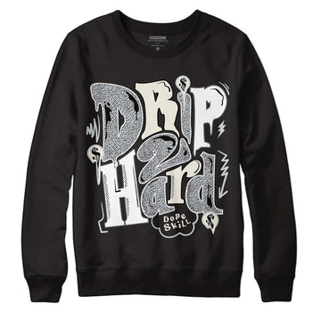 Jordan 1 Retro Low OG Black Cement DopeSkill Sweatshirt Drip Too Hard Graphic Streetwear - Black