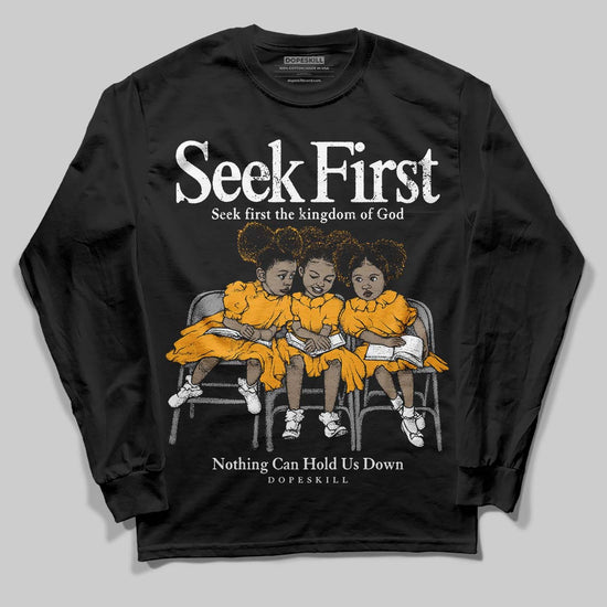 Jordan 12 Retro Black Taxi DopeSkill Long Sleeve T-Shirt New Seek First Graphic Streetwear - black