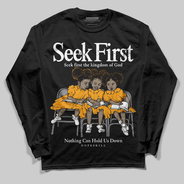 Jordan 12 Retro Black Taxi DopeSkill Long Sleeve T-Shirt New Seek First Graphic Streetwear - black