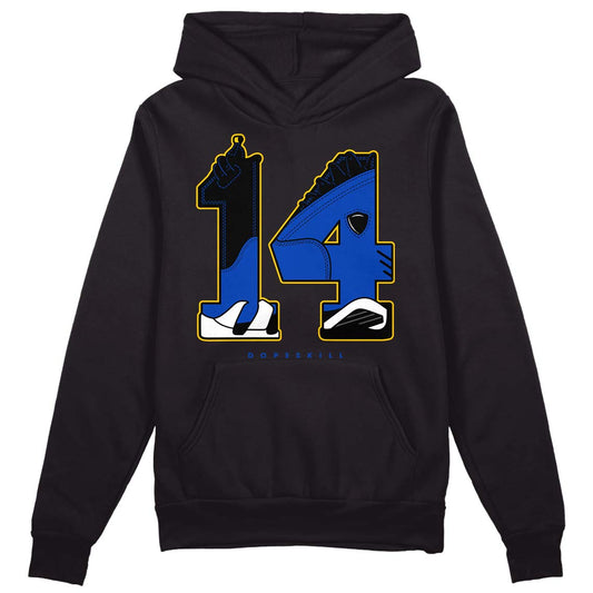 Jordan 14 “Laney” DopeSkill Hoodie Sweatshirt Number 14 Graphic Streetwear - Black