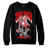 Jordan 12 “Cherry” DopeSkill Sweatshirt Stay High Graphic Streetwear - Black 