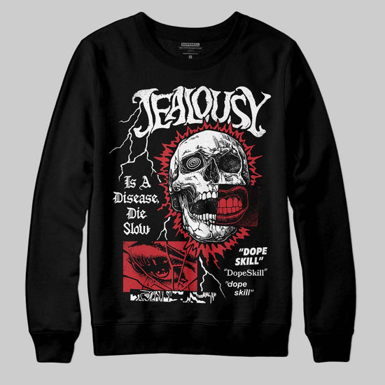 Jordan 1 Low OG "Chicago" DopeSkill Sweatshirt Jealousy Graphic Streetwear - black