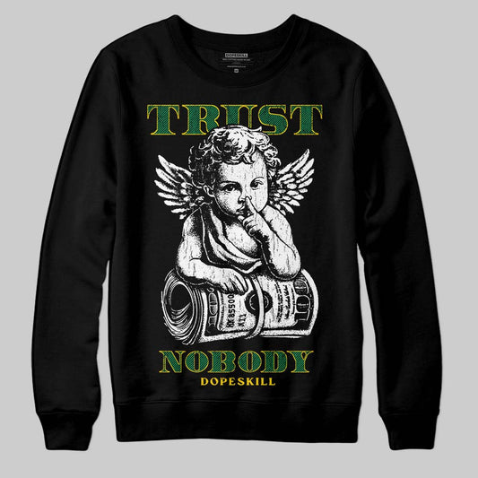 Green Sneakers DopeSkill Sweatshirt Trust Nobody Graphic Streetwear - Black
