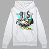 Jordan 5 Aqua DopeSkill Hoodie Sweatshirt Trust No One Graphic Streetwear - White 