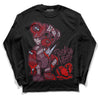 Jordan 5 Retro Burgundy (2023) DopeSkill Long Sleeve T-Shirt Broken Heart Graphic Streetwear - Black