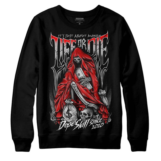 Jordan 1 Low OG “Shadow” DopeSkill Sweatshirt Life or Die Graphic Streetwear - black