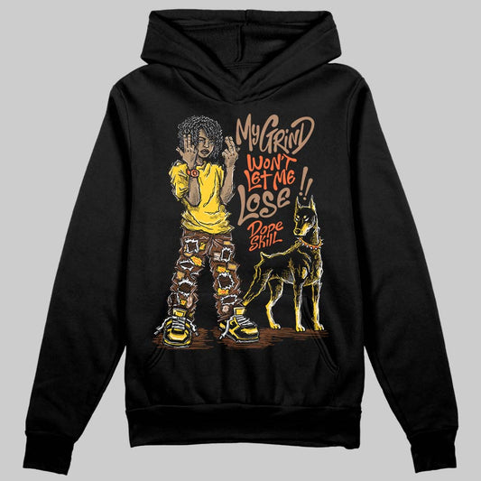 Yellow Sneakers DopeSkill Hoodie Sweatshirt My Grind Won't Let Me Lose Graphic Streetwear - Black