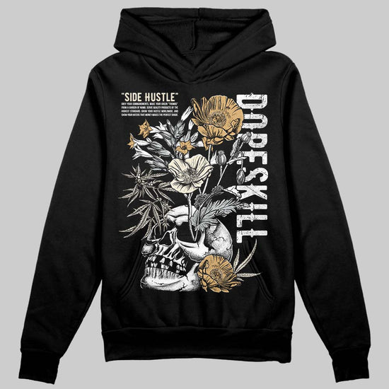 Jordan 5 Retro Reverse Metallic DopeSkill Hoodie Sweatshirt Side Hustle Graphic Streetwear - Black