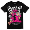 Jordan 1 Low GS “Fierce Pink” DopeSkill T-Shirt Money Bag Coming Up Graphic Streetwear - Black 