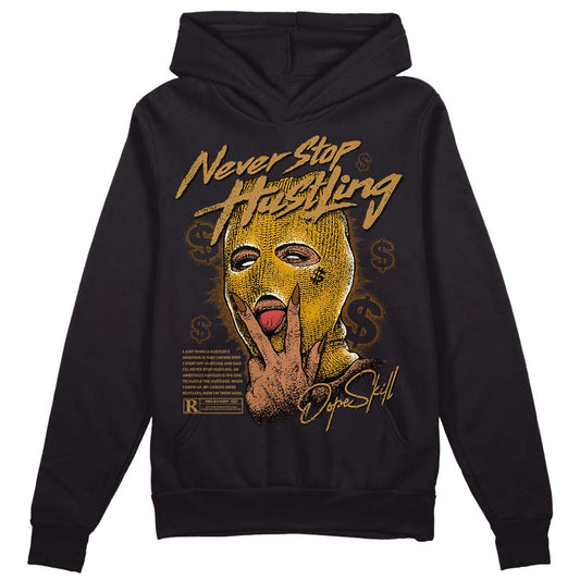 Jordan 13 Wheat  DopeSkill Hoodie Sweatshirt Never Stop Hustling Graphic Streetwear - Black