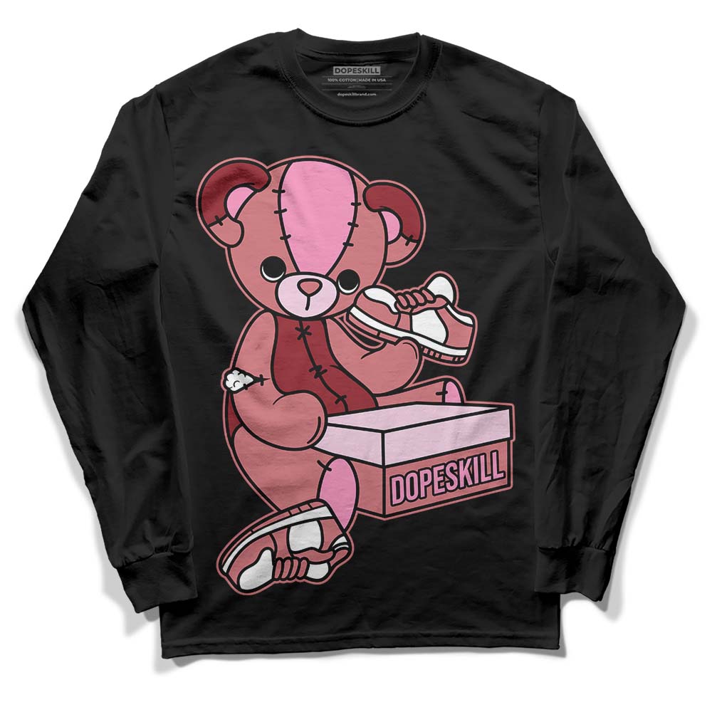 Valentine's Day Collection DopeSkill Long Sleeve T-Shirt Sneakerhead BEAR Graphic Streetwear - Black