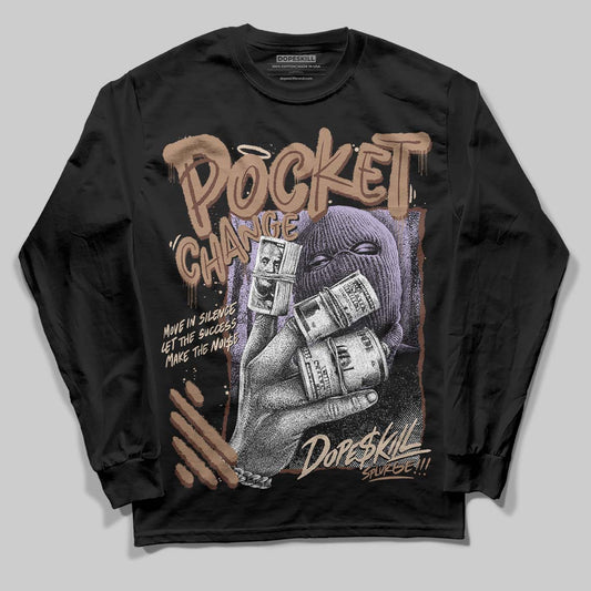 Harris Tweed x Wmns Dunk Low 'Sesame' DopeSkill Long Sleeve T-Shirt Pocket Change Graphic Streetwear - Black