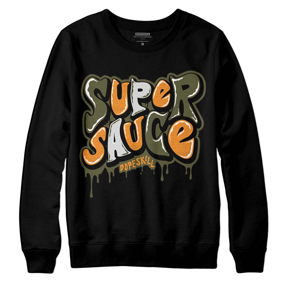 Jordan 5 “Olive” DopeSkill Sweatshirt Super Sauce Graphic Streetwear - Black 