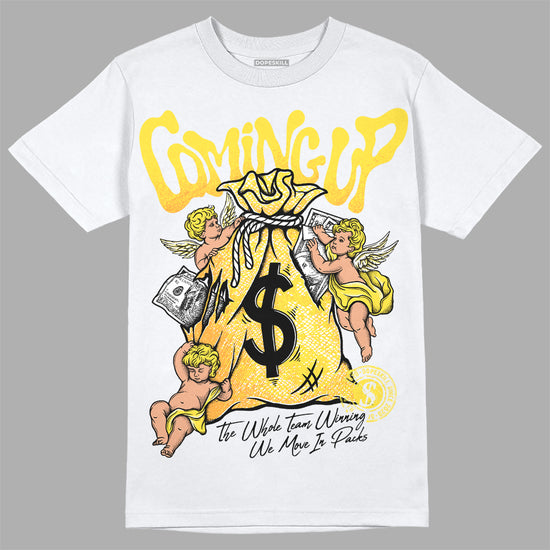 Jordan 11 Low 'Yellow Snakeskin' DopeSkill T-Shirt Money Bag Coming Up Graphic Streetwear - White 