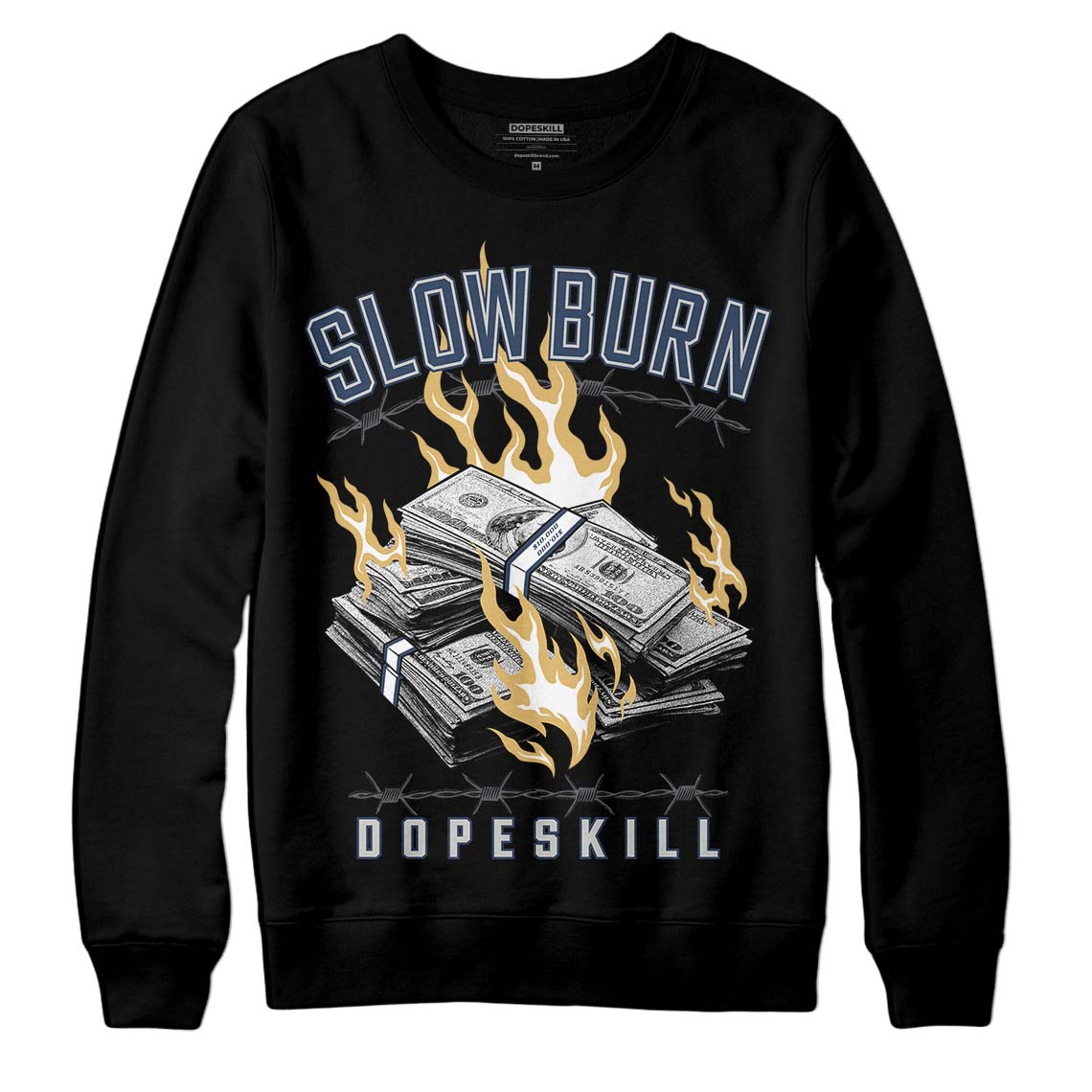 A Ma Maniere x Jordan 5 Dawn “Photon Dust” DopeSkill Sweatshirt Slow Burn Graphic Streetwear - Black