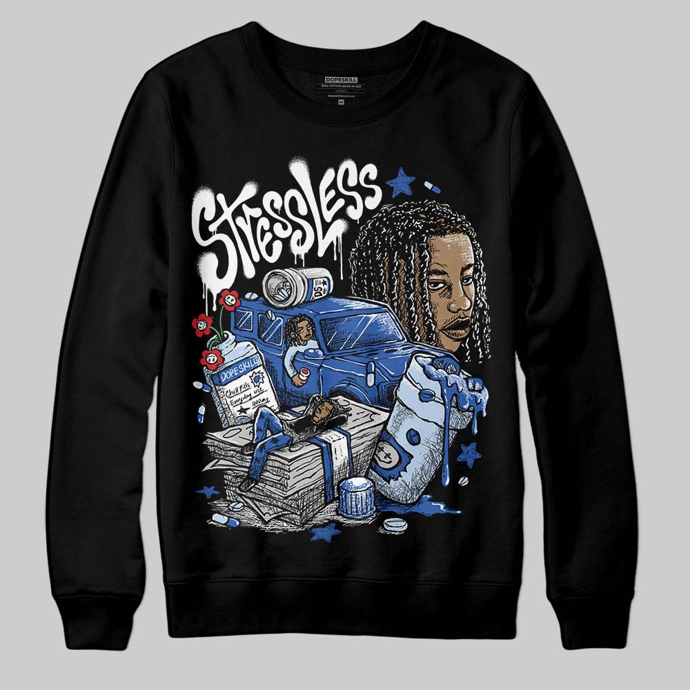 Awake NY x Jordan 5 Retro 'Black Racer Blue' DopeSkill Sweatshirt Stressless Graphic Streetwear - Black